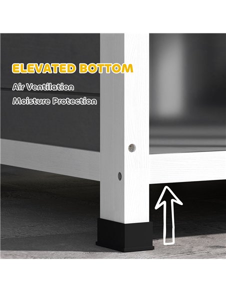 PawHut Wooden Dog Kennel with Removable Floor, Asphalt and Openable Roof, Giant Window for Large Dogs, Charcoal Grey - pic 142864 | FastDaddyshop