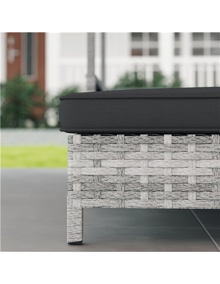 PawHut Extendable Elevated Dog Bed, Rattan Dog House, with Water-Resistant Roof, Removable Cushion, Charcoal Grey - pic 142876 | FastDaddyshop