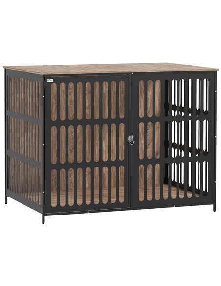 PawHut Dog Crate Furniture with Anti-Chew Resistant Mesh, Anti-Escape Single Door, for Extra Large Dogs, 118 x 80 x 92 cm - pic 142931 | FastDaddyshop