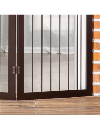 PawHut 3 Panel Stair Gate Foldable Dog Door Gate Indoor Free Standing Safety Gate Pet Barrier 76cm Height