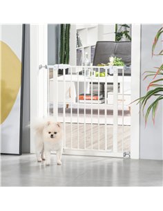 PawHut Pressure Fit Safety Gate, Adjustable Dog Gate, Pet Barrier for for Doorways, Staircases and Hallways with Auto Close, Dou 2