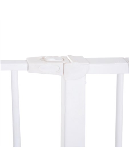 PawHut Dog Gate Pet Safety Gate Stair Barrier Pressure Fit Adjustable 76-82/86-97/101-107 cm, White - pic 143028 | FastDaddyshop