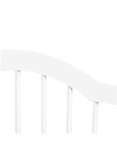 PawHut 3 Panels Dog Gate w/ Support Feet Fence Safety Barrier Freestanding Wood White
