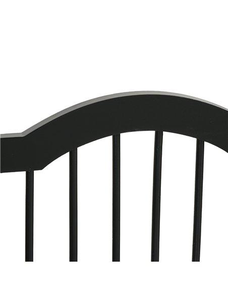 PawHut Freestanding Pet Gate Wooden Dog Gate with Support Feet Foldable Pet Fence Safety Barrier for the House Doorway Stairs Bl - pic 143047 | FastDaddyshop