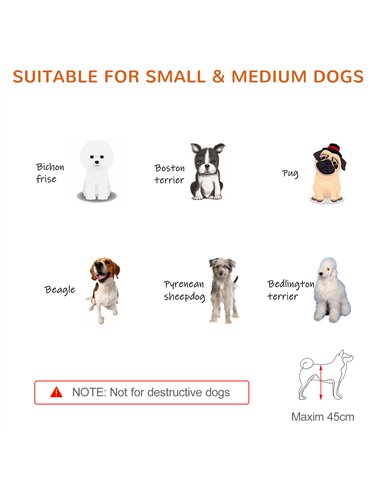 PawHut Freestanding Dog Gate, Foldable Pet Fence, Indoor Wood Barrier, Stair Gate with Support Feet, for Doorway, Hallway, Small