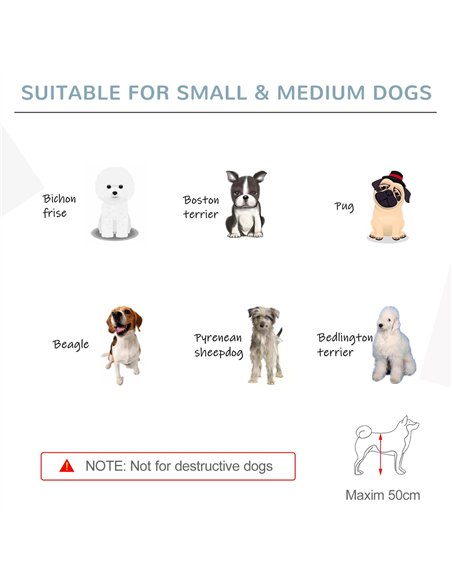 PawHut Pet Gate Wooden Foldable Dog Safety Barrier w/ 4 Panels for Small and Medium Dogs Blue - pic 143136 | FastDaddyshop