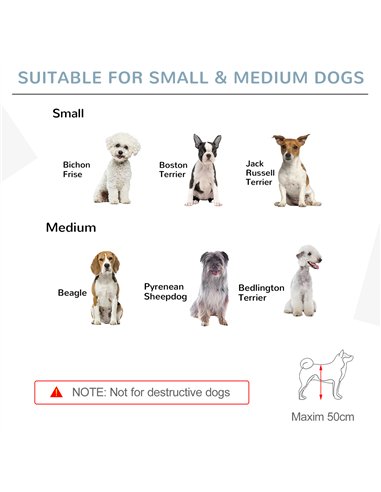 PawHut Wooden Dog Gate, Dog Fence Indoor, 80 cm Tall Freestanding Pet Gate for Small and Medium Dogs with 4 Panels, 2 Support Fe