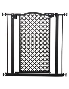 PawHut 74-80 cm Pressure Fit Safety Gate for Doorways and Staircases, Dog Gate, Pet Barrier for Hallways with Auto Close, Double