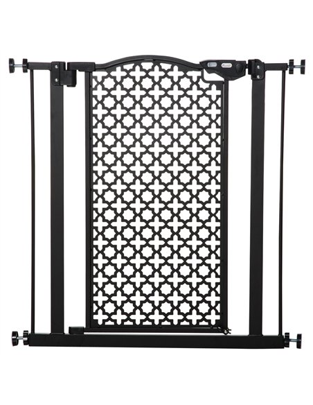 PawHut 74-80 cm Pressure Fit Safety Gate for Doorways and Staircases, Dog Gate, Pet Barrier for Hallways with Auto Close, Double - pic 143156 | FastDaddyshop