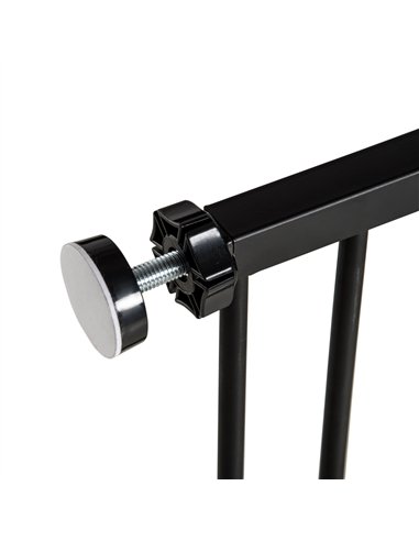 PawHut Dog Gate Pet Safety Gate Stair Barrier Pressure Fit Adjustable 76-82/86-97/101-107 cm, Black