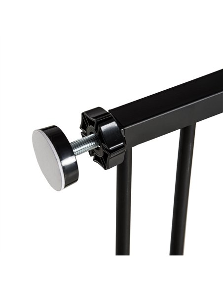PawHut Dog Gate Pet Safety Gate Stair Barrier Pressure Fit Adjustable 76-82/86-97/101-107 cm, Black - pic 143172 | FastDaddyshop
