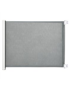 PawHut Retractable Stair Gate for Dogs, Pet Mesh Safety Gate Extends up to 115cm for Doorways Indoor- Grey