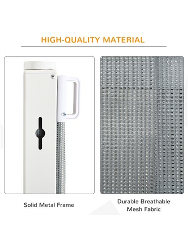 PawHut Retractable Stair Gate for Dogs, Pet Mesh Safety Gate Extends up to 115cm for Doorways Indoor- Grey