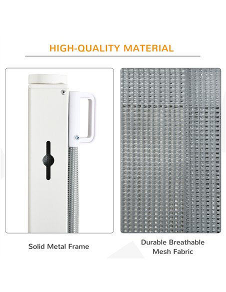PawHut Retractable Stair Gate for Dogs, Pet Mesh Safety Gate Extends up to 115cm for Doorways Indoor- Grey - pic 143188 | FastDaddyshop