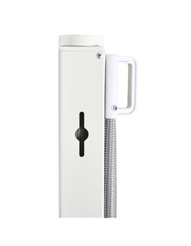PawHut Retractable Stair Gate for Dogs, Pet Mesh Safety Gate Extends up to 115cm for Doorways Indoor- Grey