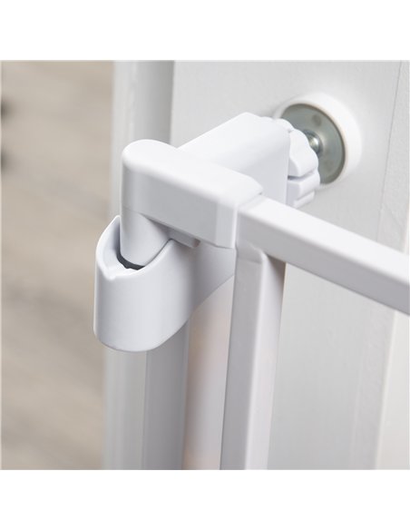 PawHut Adjustable Pet Safety Gate Dog Barrier Home Fence Room Divider Stair Guard Mounting White (76 H x 75-82W cm) - pic 143218 | FastDaddyshop