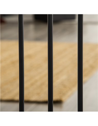 PawHut Pet Gate Safety Gate, with Cat Flap, Auto Close, for Staircases, Doorways, Hallways, 74-80cm Wide - Black