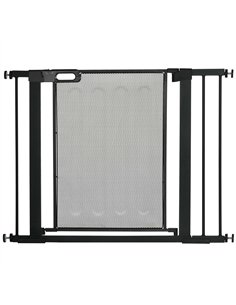 PawHut Pressure Fit Safety Gate, for Staircases, Hallways, Doorways w/ Extensions Kit, 75-103CM Adjustable Width - Black