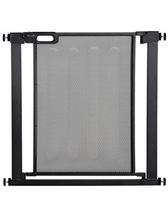 PawHut Dog Safety Gate, for Hallways, Staircases, Doors w/ Automatic Closing Door - Black