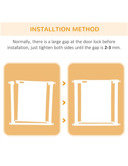 PawHut Dog Safety Gate, for Hallways, Staircases, Doors w/ Automatic Closing Door - Black - pic 143253 | FastDaddyshop