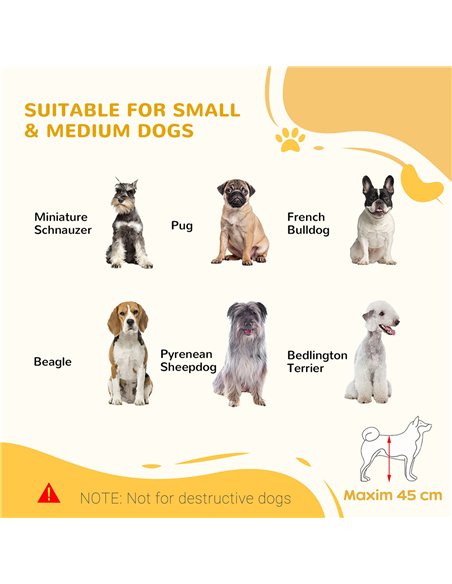 PawHut Freestanding Dog Gate, Foldable Pet Fence, Indoor Wood Barrier, Stair Gate with Support Feet, for Doorway, Hallway, Small - pic 143261 | FastDaddyshop