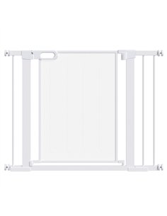 PawHut Pet Safety Gate, for Doorways, Staircases, Hallways, with Extensions Kit, 75-103cm - White