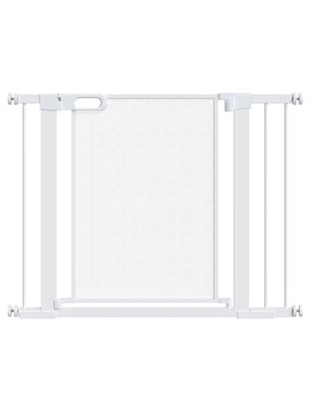 PawHut Pet Safety Gate, for Doorways, Staircases, Hallways, with Extensions Kit, 75-103cm - White - pic 143264 | FastDaddyshop