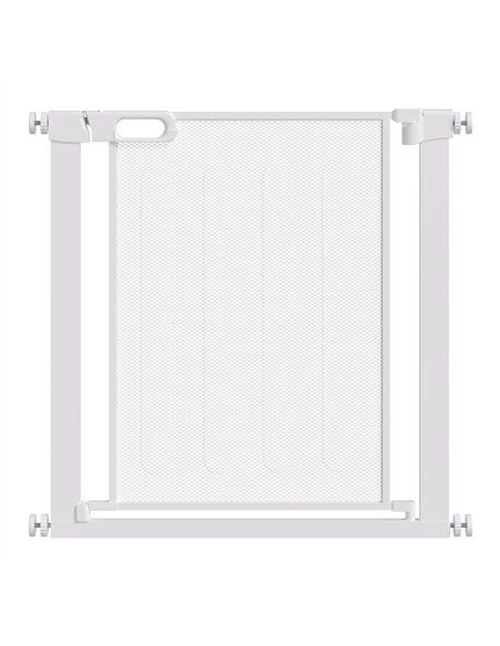 PawHut Pet Safety Gate, for Doorways, Staircases, Hallways, with 75-82cm Adjustable Width - White - pic 143273 | FastDaddyshop