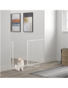 PawHut Extra Wide Dog Safety Gate, with Door Pressure, for Doorways, Hallways, Staircases - White 2
