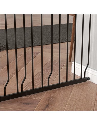 PawHut Extra Wide Dog Safety Gate, with Door Pressure, for Doorways, Hallways, Staircases - Black