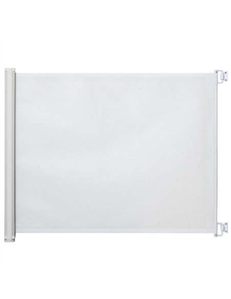 PawHut Retractable Stair Gate,  Dog Pet Barrier, for Doorway, Staircase, Hallway - White - pic 143390 | FastDaddyshop