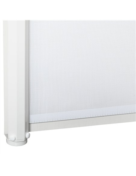 PawHut Retractable Stair Gate,  Dog Pet Barrier, for Doorway, Staircase, Hallway - White - pic 143396 | FastDaddyshop