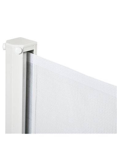 PawHut Retractable Stair Gate,  Dog Pet Barrier, for Doorway, Staircase, Hallway - White