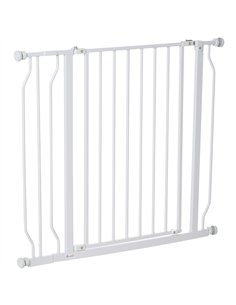 PawHut Wide Dog Safety Gate, with Door Pressure, for Doorways, Hallways, Staircases - White