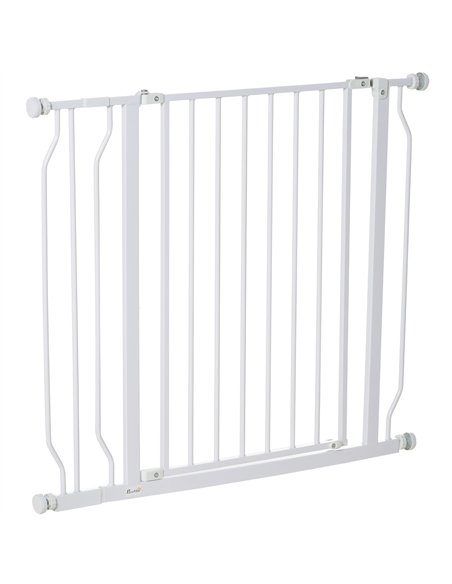PawHut Wide Dog Safety Gate, with Door Pressure, for Doorways, Hallways, Staircases - White - pic 143552 | FastDaddyshop