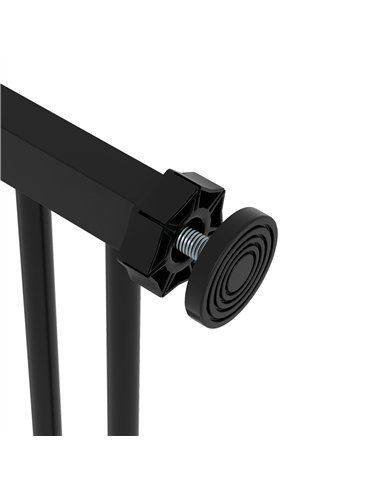 PawHut Metal 74-87cm Wide Adjustable Dog Gate Black