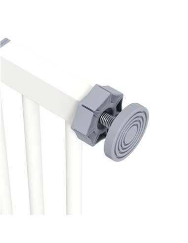 PawHut Metal 74-87cm Wide Adjustable Dog Gate White