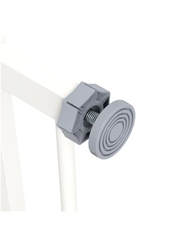PawHut Metal 74-80cm Wide Adjustable Dog Gate White