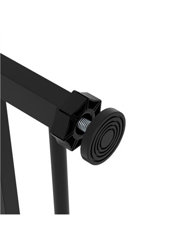 PawHut Metal 74-80cm Wide Adjustable Dog Gate Black