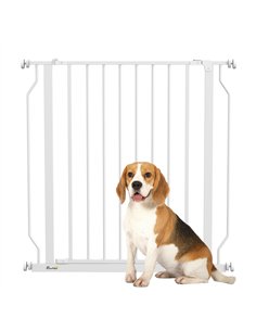 PawHut Extra Wide Dog Safety Gate, with Door Pressure, for Doorways, Hallways, Staircases - White