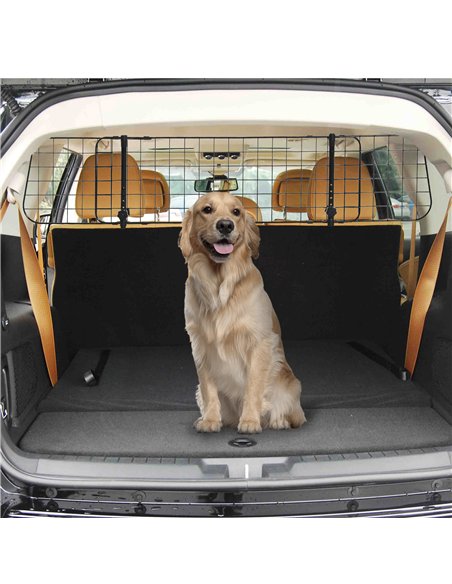 PawHut Heavy Duty Pet Dog Car Barrier Black - pic 143661 | FastDaddyshop