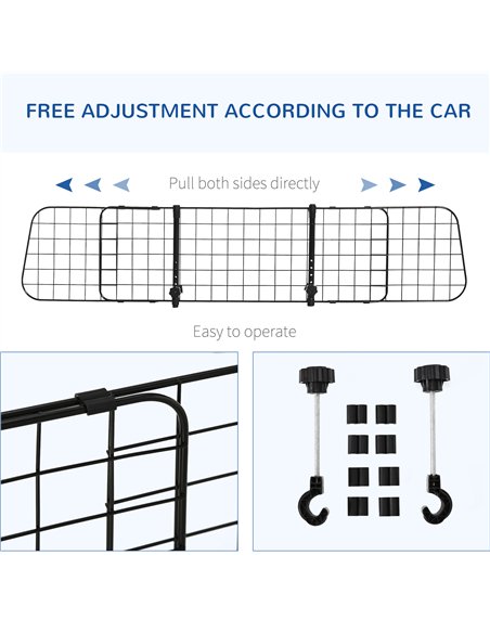 PawHut Heavy Duty Pet Dog Car Barrier Black - pic 143663 | FastDaddyshop