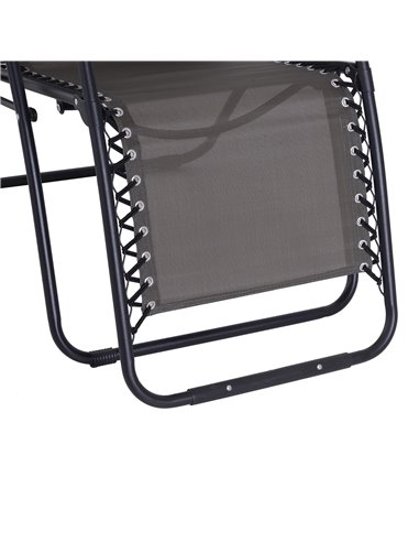 Outsunny Zero Gravity Chair Outdoor Folding & Reclining Sun Lounger with Head Pillow for Patio Decking Gardens Camping, Grey