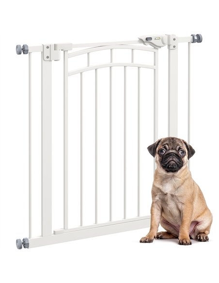 PawHut Pressure Fit Stair Gate, Dog Gate w/ Auto Closing Door, for Small, Medium Dog, Easy Installation, for 74-80cm Opening - pic 143678 | FastDaddyshop