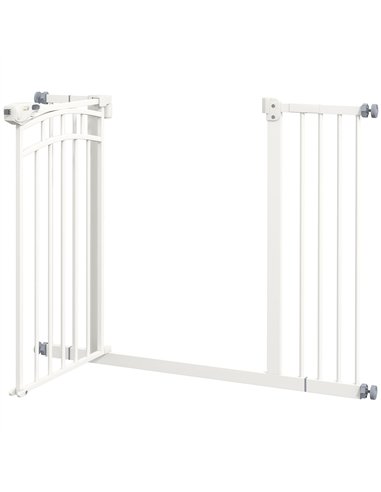 PawHut Pressure Fit Stair Gate, Dog Gate w/ Auto Closing Door for Small, Medium Dog, Easy Installation, for Width 74 to 100cm