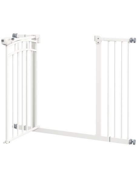 PawHut Pressure Fit Stair Gate, Dog Gate w/ Auto Closing Door for Small, Medium Dog, Easy Installation, for Width 74 to 100cm - pic 143704 | FastDaddyshop