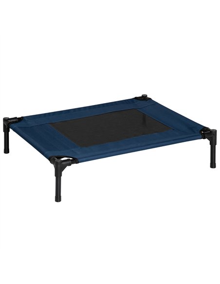 PawHut Raised Dog Bed Cat Elevated Lifted Puppy Pet Elevated Cot Portable Camping Basket – Blue (Medium) - pic 143822 | FastDaddyshop