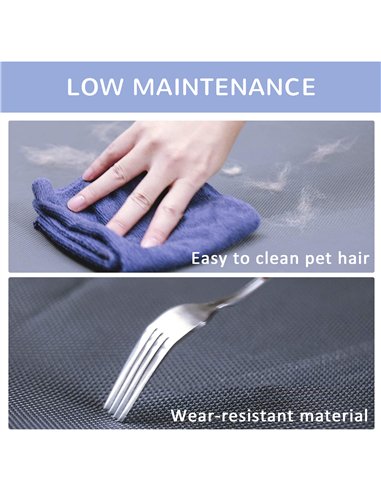 PawHut Raised Dog Bed Cat Elevated Lifted Puppy Pet Elevated Cot Portable Camping Basket – Blue (Large)