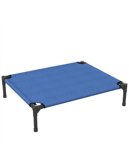 PawHut Raised Dog Bed Cat Elevated Lifted Portable Camping w/ Metal Frame Blue (Medium) - pic 143849 | FastDaddyshop