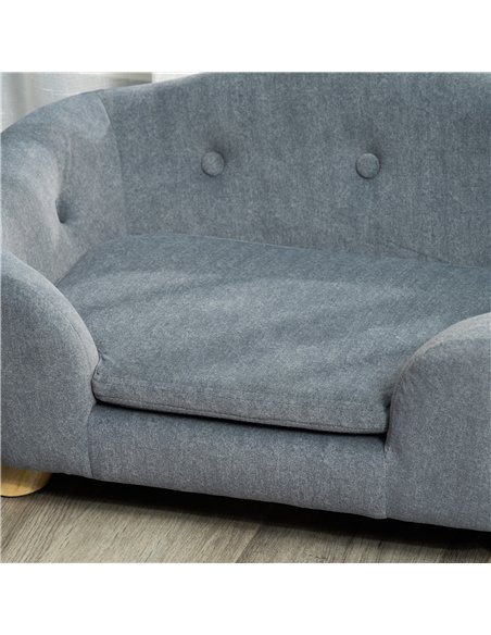 PawHut Dog Sofa Bed Pet Chair Couch with Water Resistant Fabric, Kitten Lounge with Soft Cushion Washable Cover, Wooden Frame fo - pic 143901 | FastDaddyshop